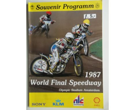 1987 WORLD CHAMPIONSHIP FINAL IN HOLLAND PROGRAMME + TICKET
Results noted, ticket clipped on entry