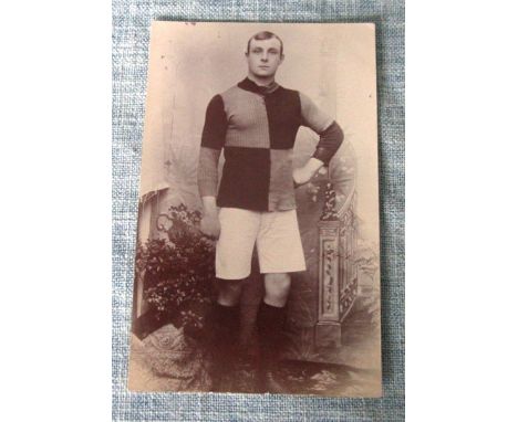 Rare postcard of Fred Rouse pictured in Grimsby kit 1902
He also played for Chelsea 1907-08,Everton 1906-07, Stoke 1903-06 &a