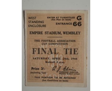 1948 FA CUP FINAL BLACKPOOL V MANCHESTER UNITED TICKET
Good condition