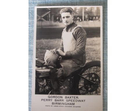 A very rare postcard of Gordon Baxter Perry Barr Speedway from 1929-30 only season in the Southern League