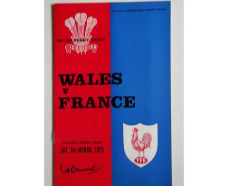 1976 WALES V FRANCE PROGRAMME AND TICKET
Ticket - Very slight fold and two small staple holes
