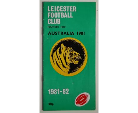 RUGBY UNION - 1981 LEICESTER V AUSTRALIA PROGRAMME &amp; TICKET
Both good condition