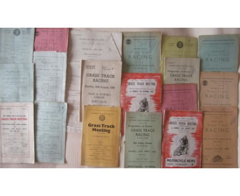 SPEEDWAY - 1959 GRASTRTACK PROGRAMMES X 19 MANY INCLUDE OFFICIAL RESULT SHEETS&nbsp;
Previous owner was Ron Tobitt who took p