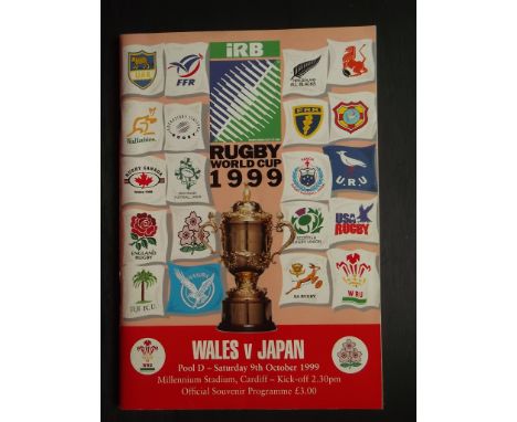 RUGBY UNION - 1999 WORLD CUP WALES V JAPAN PROGRAMME &amp; TICKET
Both good condition