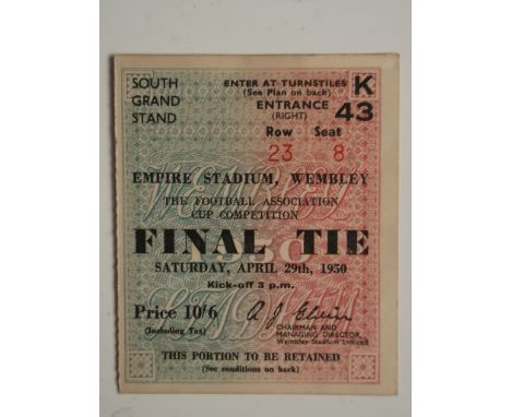 1950 FA CUP FINAL ARSENAL V LIVERPOOL TICKET
Good condition