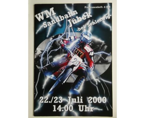 &nbsp;2000 WORLD LONG TRACK CHAMPIONSHIP IN GERMANY PROGRAMME + TICKET
Results noted, fold to corner of ticket