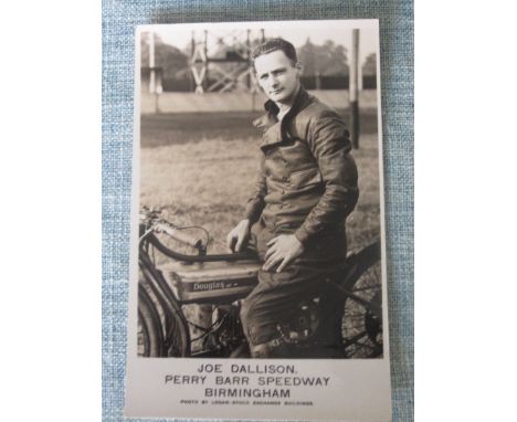 A very rare postcard of Joe Dallison Perry Barr Speedway from 1929-30 only season in the Southern League