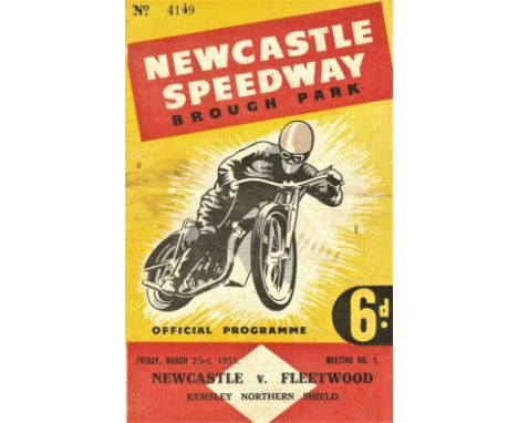 SPEEDWAY - NEWCASTLE V FLEETWOOD KEMSLEY NORTHERN SHIELD 23/03/1951&nbsp;
Results noted and light crease.