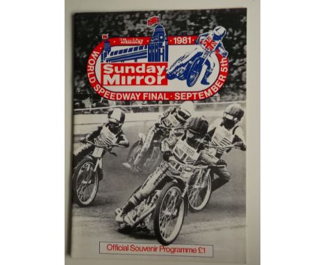 1981 WORLD CHAMPIONSHIP FINAL AT WEMBLEY PROGRAMME + TICKET
Results noted, slight fold to corner of ticket