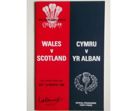 1980 WALES V SCOTLAND PROGRAMME + TICKET
Both good condition