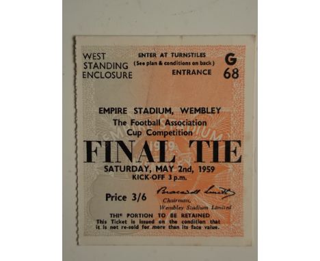 1959 FA CUP FINAL LUTON V NOTTINGHAM FOREST TICKET
Good condition