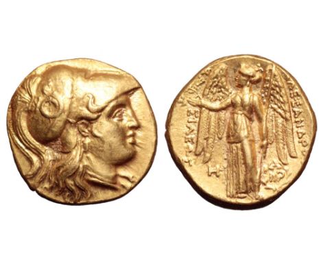 Seleukid Kings of Syria, Seleukos I Nikator AV Stater. Babylon, circa 311-300 BC. In the name and types of Alexander. Head of