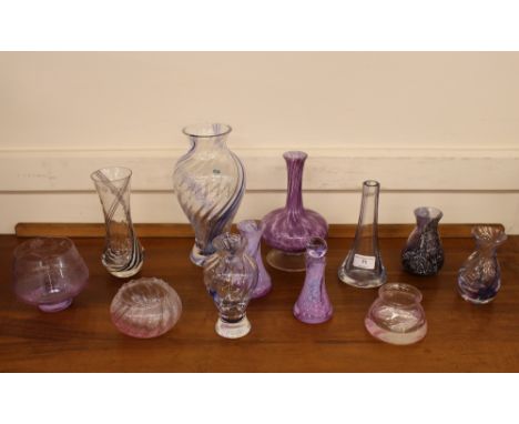 A collection of various Caithness and other modern coloured glassware