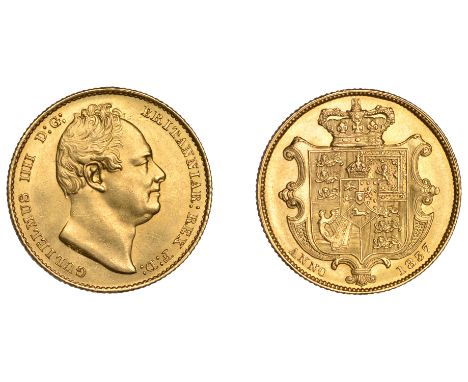 William IV (1830-1837), Sovereign, 1837  gulielmus IIII D : G :  britanniar : rex f : d :  bare head right  anno 1837  Crowne