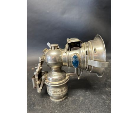A Miller No.1 nickel plated Betolite lamp with lighthouse sides (L&amp;R). 
