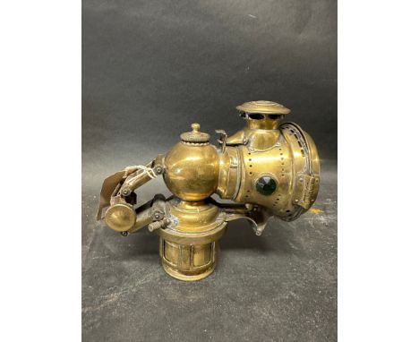 A Jos Lucas Kora  brass acetyphote lamp model 262.