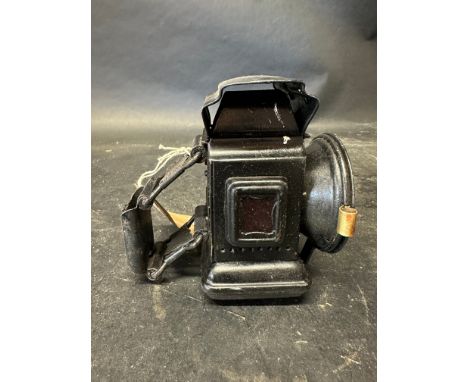 A Miller &amp; Co. rear paraffin lamp (black). 