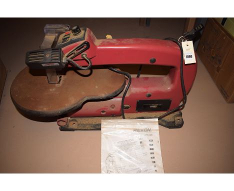 A Rexon DTS-16A electrically powered scroll-saw with instruction manual.