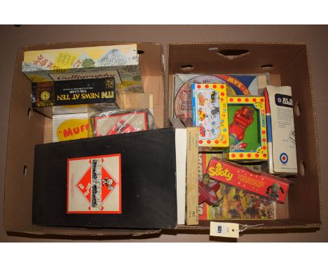 Corgi models of Noddy vehicles, other toys, including: Monopoly; Sooty Magic Kaleidoscope; etc.