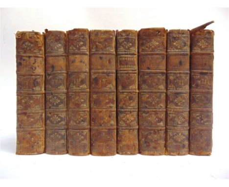 [CLASSIC LITERATURE]  Shakespeare, William. Plays of, to which are added Notes by Sam. Johnson, eight volumes, for Tonson et 