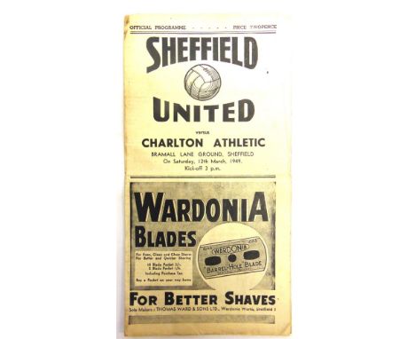 FOOTBALL - SIXTY-TWO ASSORTED PROGRAMMES  comprising those for Southampton, 1965-66 (15); Sheffield United, 1963-65 (11); Bir