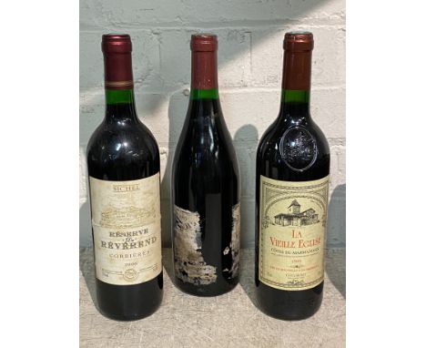 3 BOTTLES OF VINTAGE RED WINE