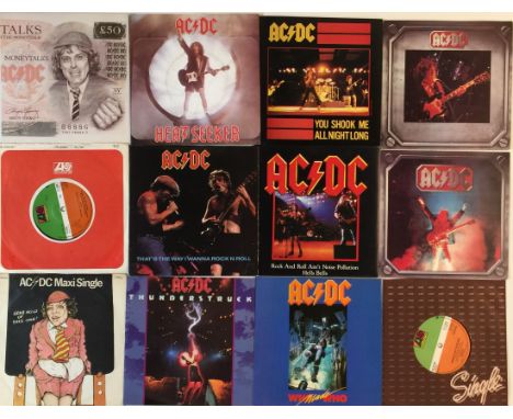 AC DC - 7". Rockin' clean bundle of 12 x 7". Titles include Grab Hold Of This One! (K 10899, Ex+/VG+), Jailbreak, Moneytalks,
