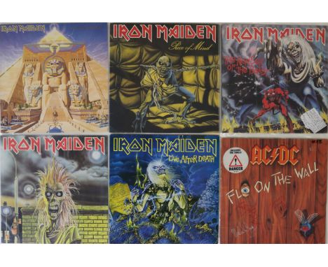 IRON MAIDEN &amp; AC/DC - LPs. Absolutely blistering collection of 18 x essential LPs from Iron Maiden and AC/DC including on