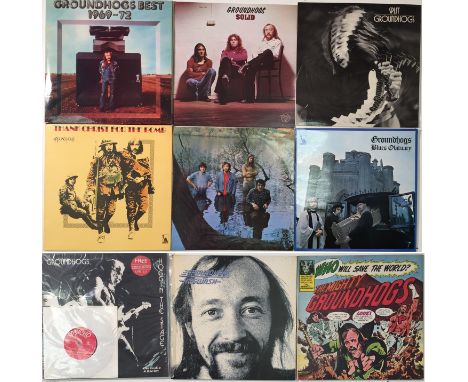GROUNDHOGS - LPs. Super clean collection of 9 x LPs featuring the mighty Groundhogs. Titles are Blues Obituary (LBS 83253, 2n
