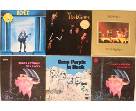 CLASSIC HEAVY ROCK/METAL - LPs. Monstrous selection of 10 x hard hitting original title LPs! Artists/titles are Black Sabbath