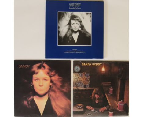 SANDY DENNY - LPs/LP BOX SET. Delightful bundle of 2 x LPs and 1 x LP box set from Sandy. Titles are Who Knows Where The Time