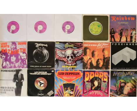 CLASSIC ROCK / HARD ROCK - 7". Stunning collection of about 200 x 7", including numerous duplicates/variants. Artists/titles 