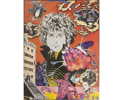 BOB DYLAN. A circa 1968 original Dutch issue poster, likely issued with a magazine of the period. Measures 16x21.5" and in VF