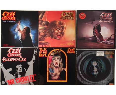 OZZY OSBOURNE - LPs. Wonderfully loud pack of 3 x LPs and 3 x 12" from Ozzy. Titles are Live And Loud (1993 original EU doubl