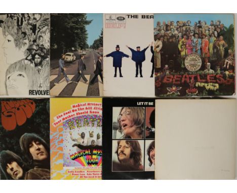 THE BEATLES - STUDIO LPs. Cool run of 8 x (mainly early/original UK) LPs. Titles are The White Album (stereo UK PCS 7067/8, t