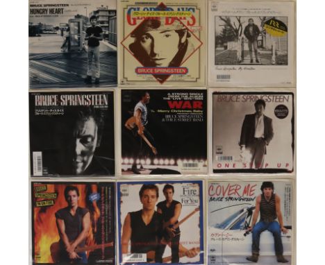 BRUCE SPRINGSTEEN - JAPANESE RELEASES - 7". Stunning clean bundle of 14 x 7". Titles include Hungry Heart (07SP 511), Glory D