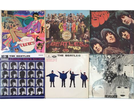 BEATLES LPS. Six LPs to include: A Hard Day's Night (UK mono, PMC 1230, Garrod &amp; Lofthouse sleeve, Ex+/Ex+), Help! (UK mo