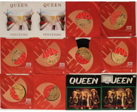 QUEEN &amp; SOLO - 7". Lovely collection of 45 x 7" plus 7 empty sleeves, including some duplicates/variants. Titles include 