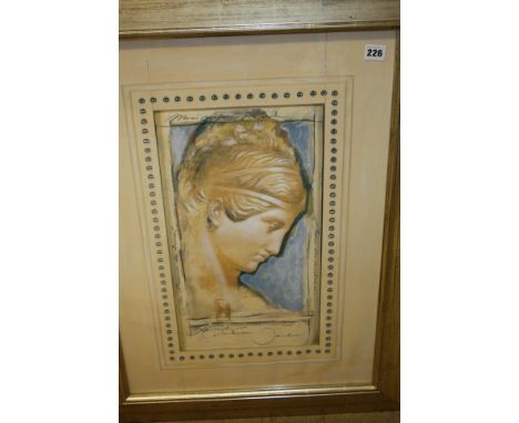 Two modern prints and an oil painting.