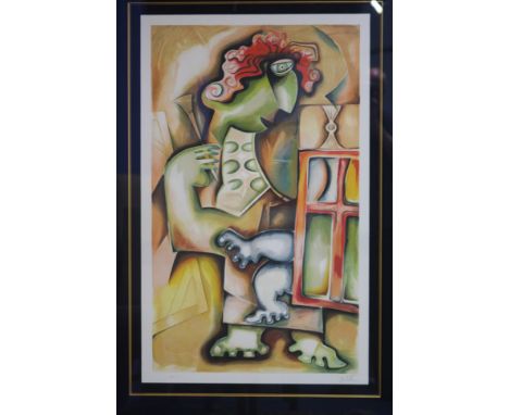 A set of three Lithographs by Alexandra Nechita, 'The Ladder of Giving Suite 2002', to include 'Vogue', 'Maestro in the Studi