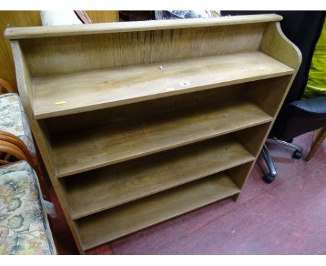 Light wood open bookcase