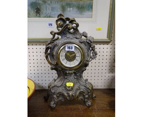 French style metallic mantel clock