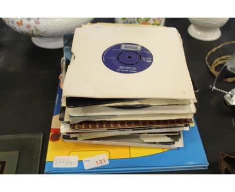 Quantity of Punk, Beatles, Rolling Stones singles, Squeeze coloured record, Yellow Submarine Book