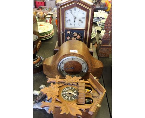 Westminster Chime Mantel Clock, Cuckoo and American Clock
