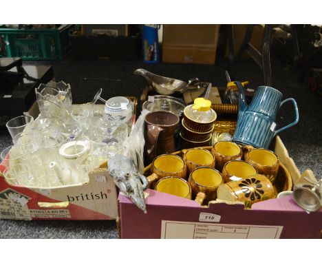 A mid 20th Century Sadler 'retro coffee pot; a 1960's/70's studio pottery oval bowl with eight conforming mugs; ramekin dishe