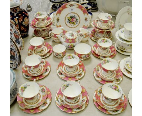 A Royal Albert Lady Carlyle pattern part tea service