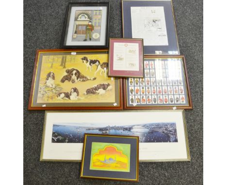 Pictures and Prints - after, Pollyanna Pickering, study of a Springer Spaniel; others;  etc 