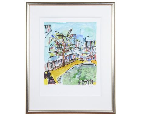 Bob Dylan (American, b. 1941):'Motel Pool', giclee print, from The Drawn Blank Series, hand signed to margin & numbered 170/2