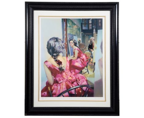 Robert O. Lenkiewicz (British, 1941-2002):'The Painter with Anna - rear view - Project 18', Limited Edition print, artist's p