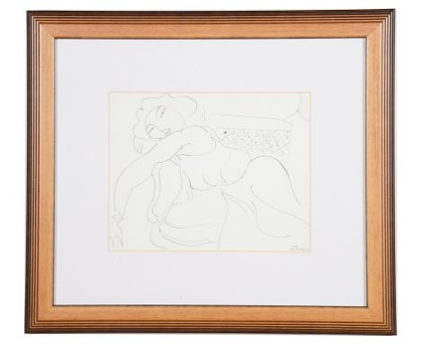 After Henri Matisse (French, 1869-1954):Reclining female figure, lithograph after a drawing of 1941, signed within plate, num